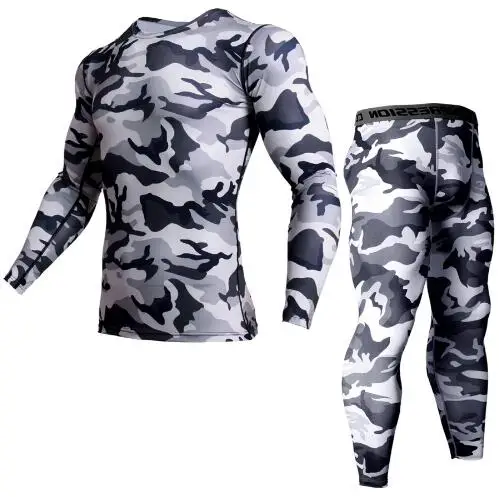 

Men S-3XL long johns Thermal Underwear set Shirt Male Leggings 2 piece in set