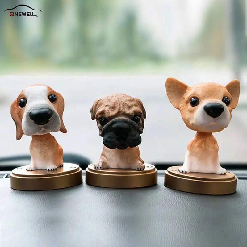 Animal Swinging Animated Bobble Toy Car Decoration Nodding Resin Puppy Dog Shakes Head Shaking Accessories | Автомобили и