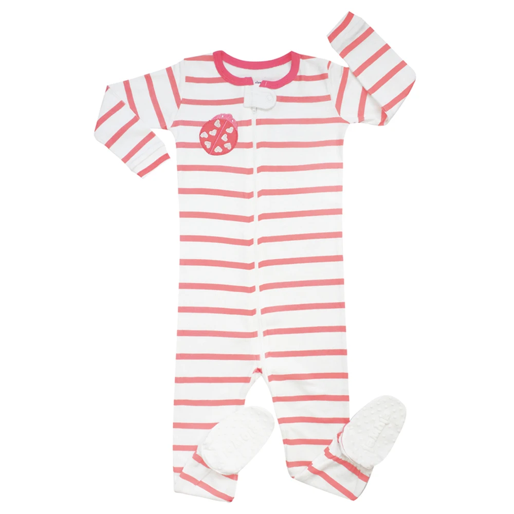 Детская Хлопковая пижама с длинным рукавом и божьей коровкой |