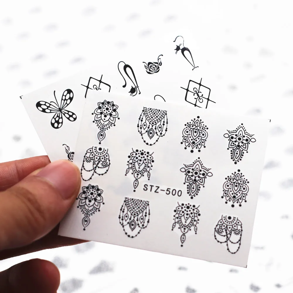 

1 @ #1 шт. Снежинка с улыбающимся лицом, мультяшная водная наклейка для ногтей, лист, кружевной дизайн, слайдер, наклейка для дизайна ногтей, кр...