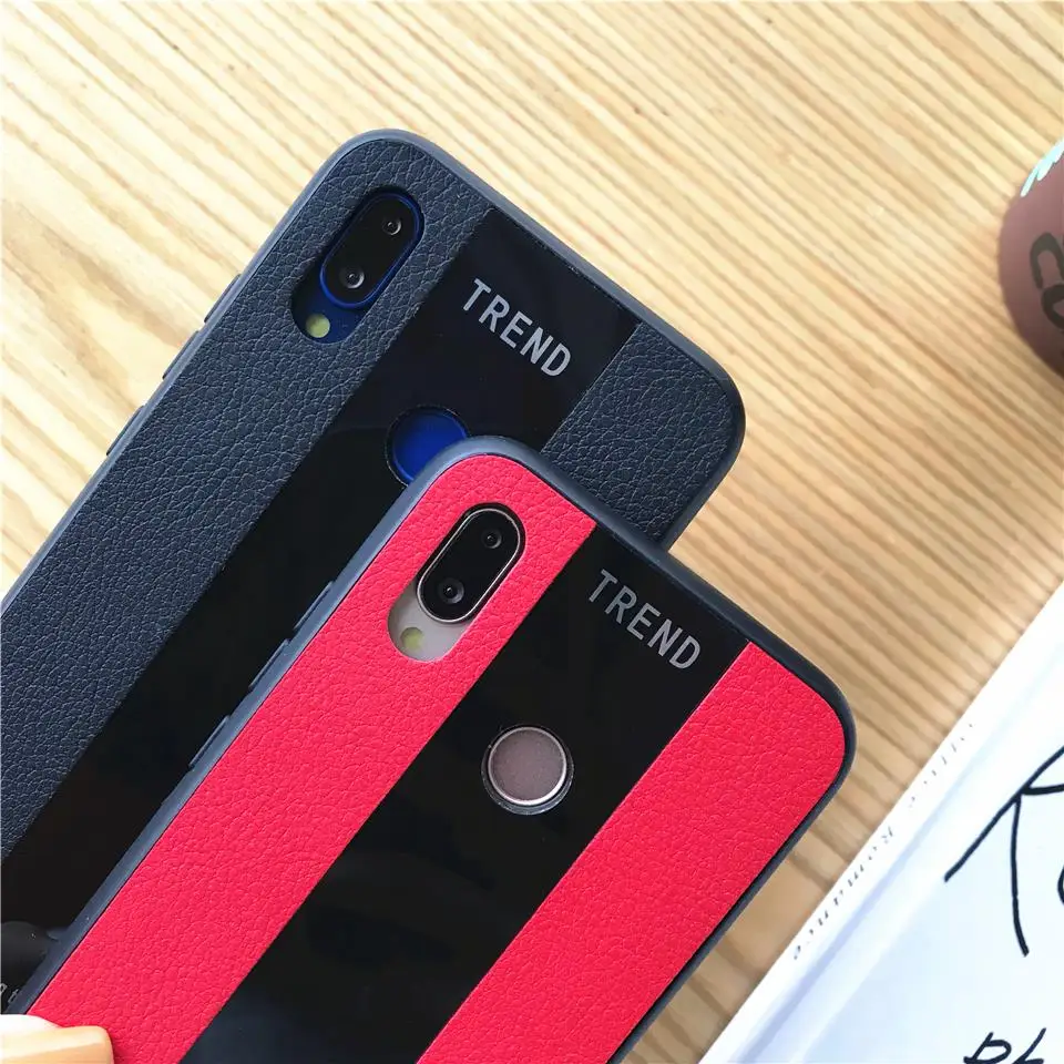Для huawei Honor 8X роскошное зеркало из плексигласа чехол искусственной кожи + ТПУ