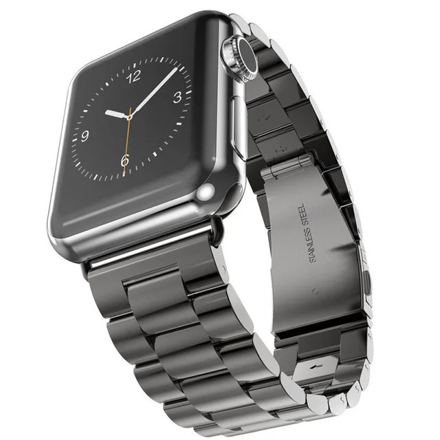 Браслет из нержавеющей стали с металлической пряжкой ремешок для Apple Watch 44 мм 40