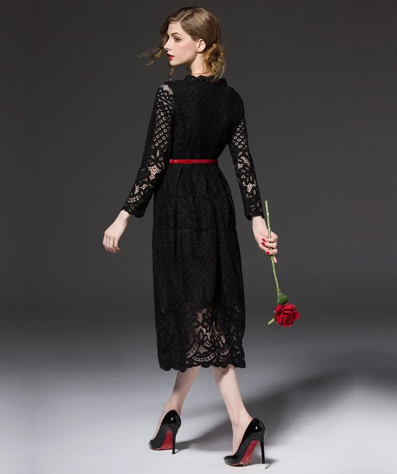 Женское вечернее кружевное платье элегантное ажурное с цветочным принтом и