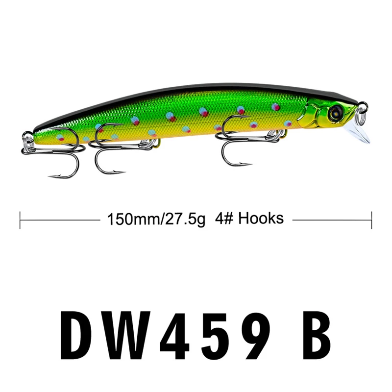1 шт. Minnow приманки для ловли рыбы 150mm/27 5g рыболовная жесткая приманка воблер