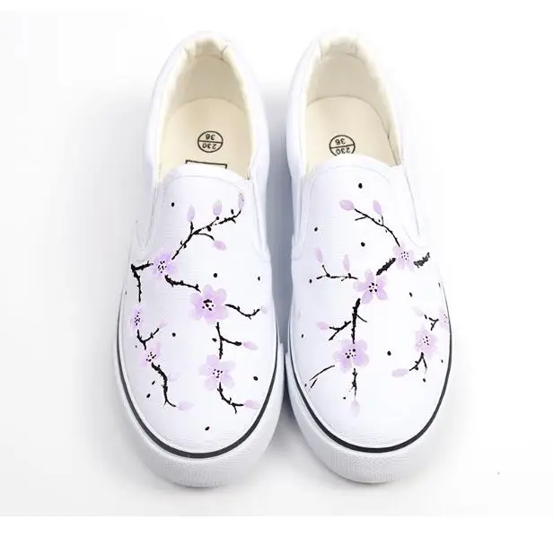 Парусиновая обувь в китайском стиле красивая с чернилами на низком ходу для езды