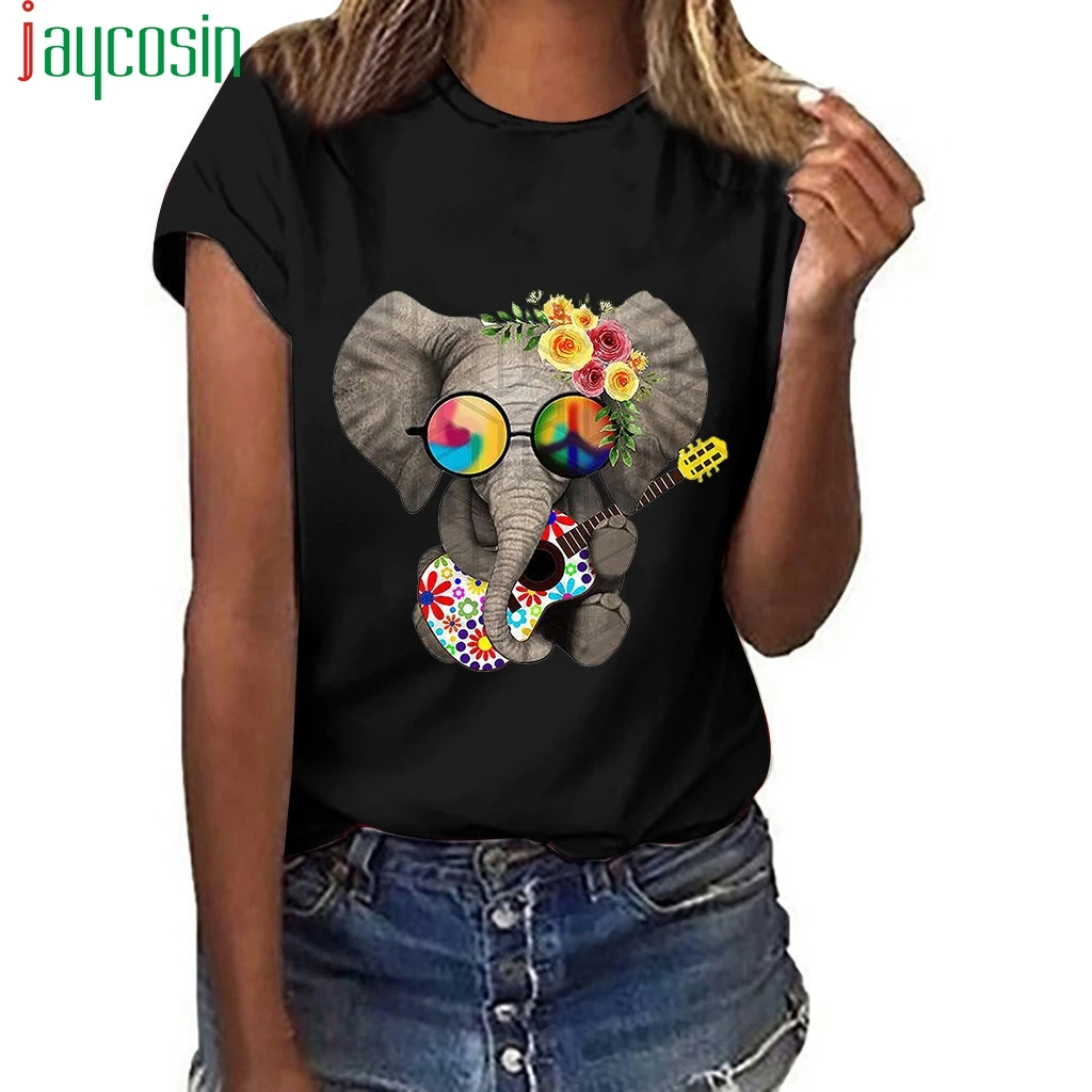 Летняя женская спортивная футболка Повседневная с коротким рукавом и круглым