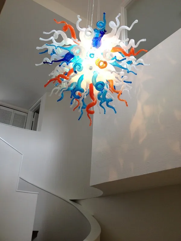 Необычная художественная люстра из дутого стекла подвесная Chihuly новый домашний