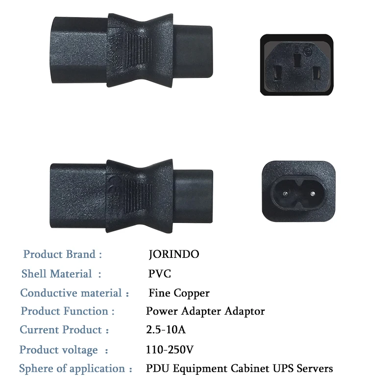 Адаптер питания IEC320 C8 папа-мама C13 3pin | Электроника