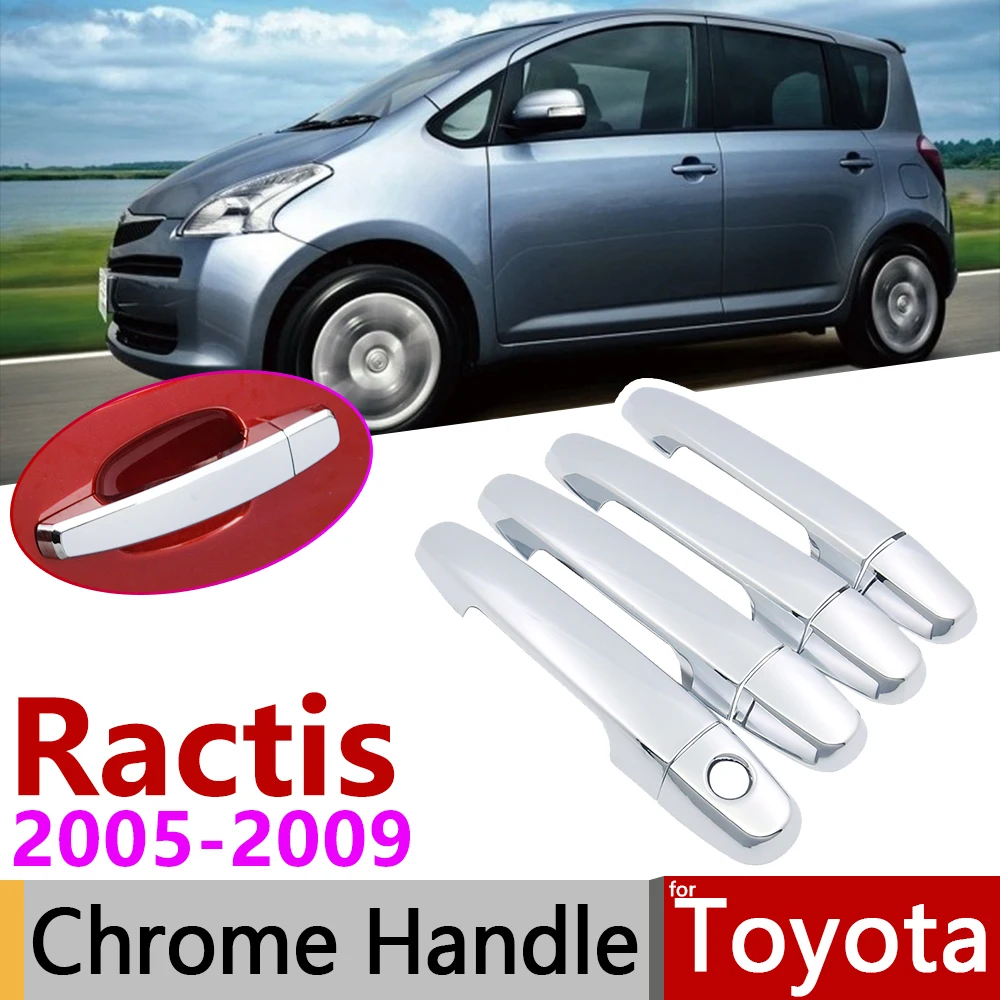 Для Toyota Ractis XP100 2005 ~ 2009 хромированная крышка внешней дверной ручки автомобильные