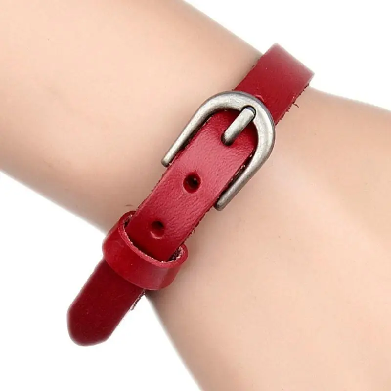 

LNRRABC new Leather Bracelet men Simple Strap Belt Wrist Buckle Korea jewelry pulseira masculina bracelets for women