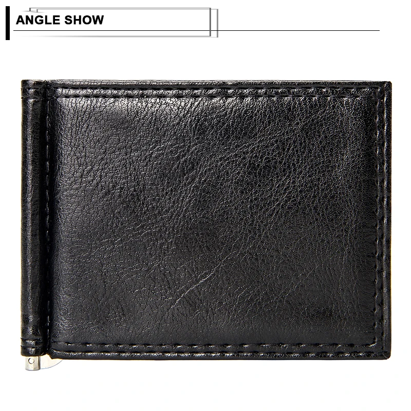 Черный мужской держатель для карт кофейного цвета, деловой короткий чехол для карт для мужчин, мужской винтажный двойной коричневый кошелек для мужчин, много отделений для карт