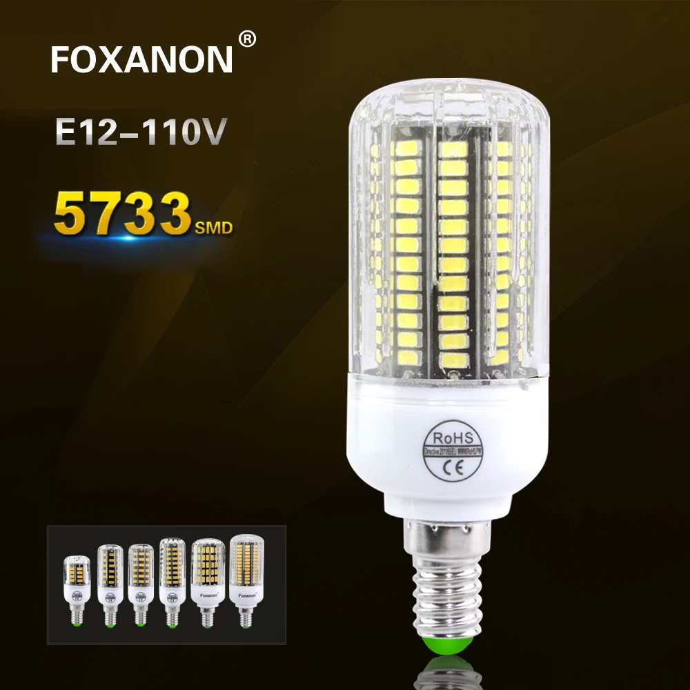 Foxanon LED прожектор лампа 72 светодиоды E27 GU10 MR16 2835SMD 220 V 8 Вт Потолочная люстра лампа освещения галогеновая Замена