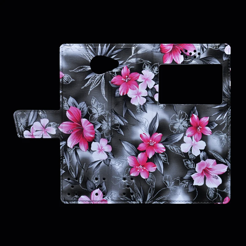 dower me Colorful Flower Flip PU Leather Case Cover For TCL Alcatel Flash Plus 2 5.5&quot Smart Phone | Мобильные телефоны и
