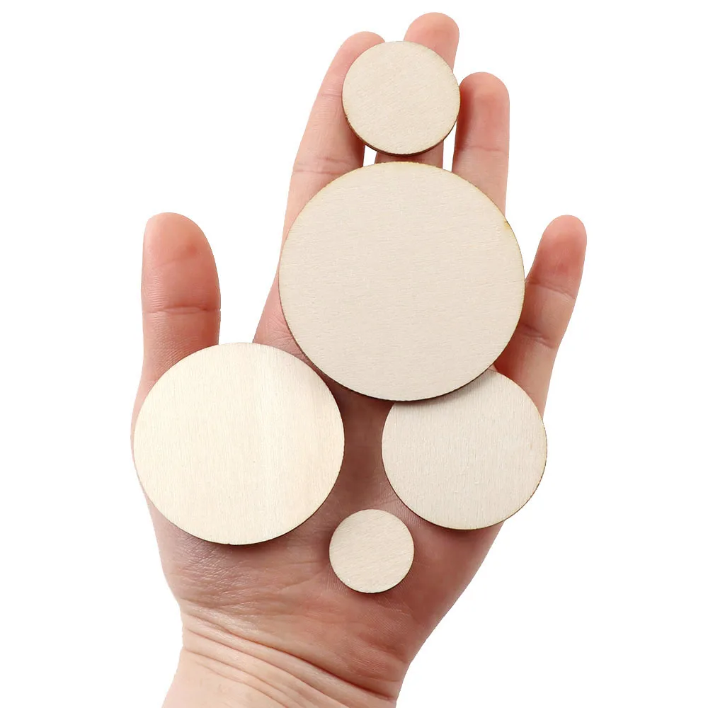 Чип из натурального необработанного дерева круглая полированная основа ручная