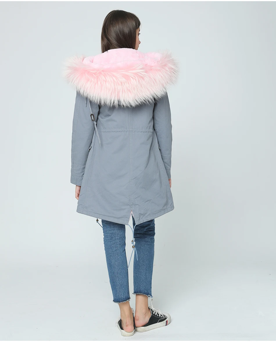 OFTBUY, высокое качество, бренд, новая зимняя куртка, пальто для женщин, натуральный мех енота, большой мех, с капюшоном, парка для женщин, Толстая теплая парка