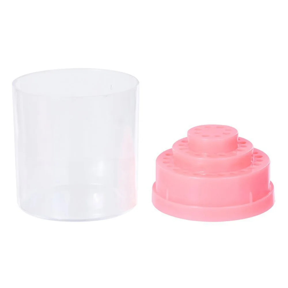 Набор инструментов для маникюра органайзер с 48 отверстиями розового цвета