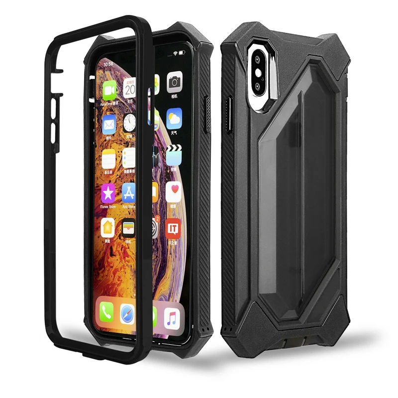 Чехол Grandever для iPhone 7 Xs Max 6 8 Plus прозрачный фиолетовый силиконовый защитный чехол