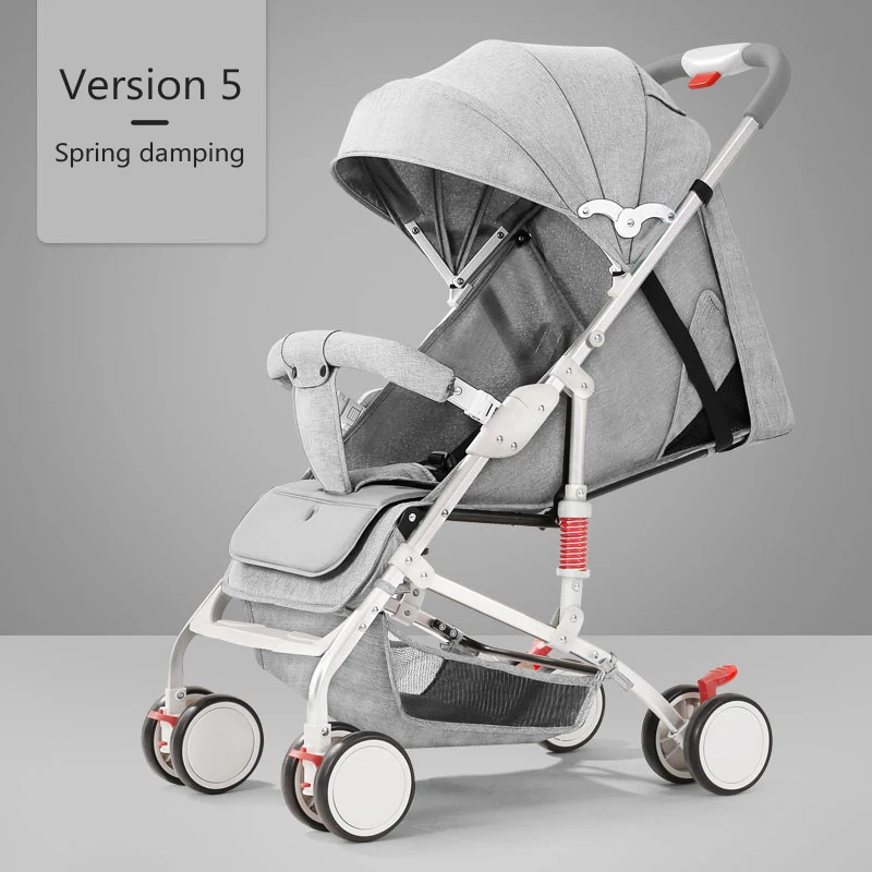 Детская коляска yoyo, коляска passeggino, автомобиль carricoche bebe, можно сложить, легкий, взять самолет, четыре колеса, детская тележка Umb - Цвет: Version5-Light grey
