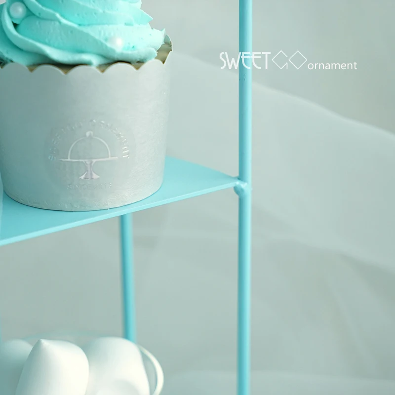 Синяя клетка для кексов SWEETGO подставка инструменты украшения поставщик