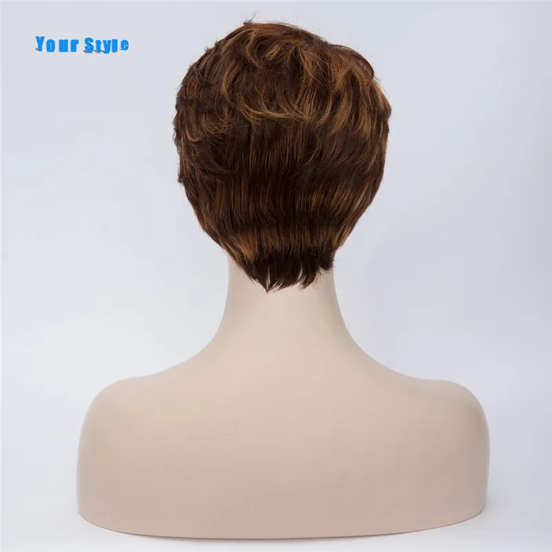 Короткие волнистые волосы в вашем стиле накладные из синтетического волокна