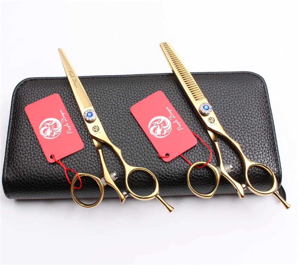 Z9019 6 &quot17 5 см 440C фиолетовые драконовые золотые вращающиеся ножницы для резки