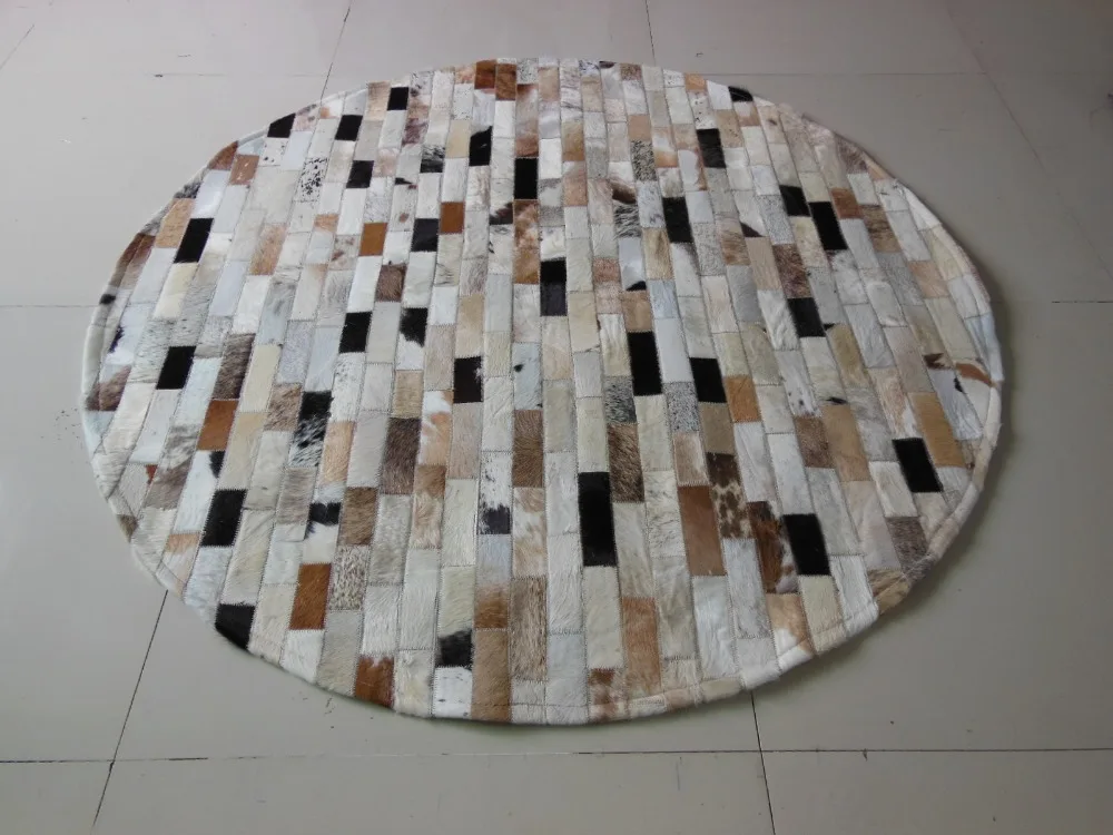 

Fashionable art carpet 100% natural genuine cowhide leather custom rugs