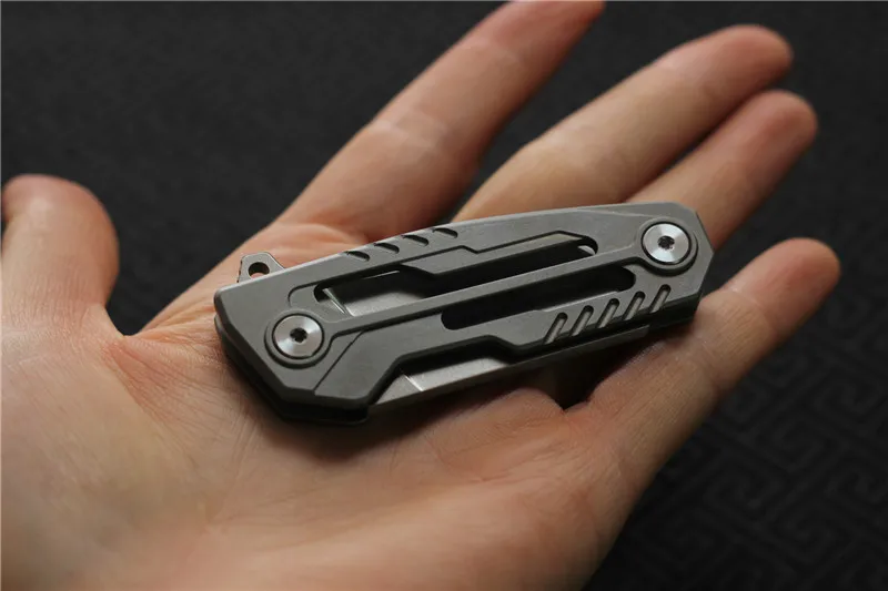 MIKER HY007 складной нож с титановой ручкой D2 стальным лезвием, нож для охоты, кемпинга, фруктов, EDC инструменты