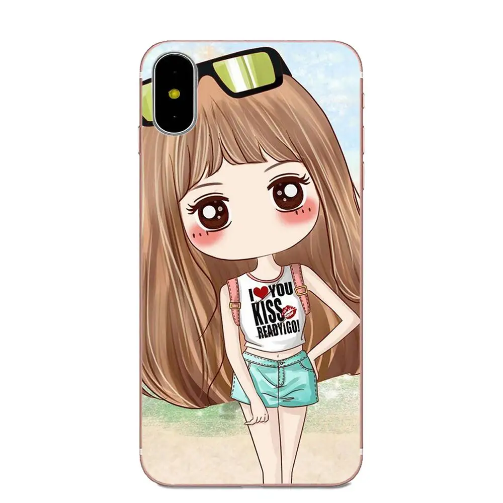 Термополиуретановая защита для экрана лучший друг мультфильм Kawaii Девушка Galaxy J1 J2