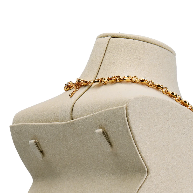 Женское колье с подвеской FANXI подвеска бюст бежевого и темно серого цвета