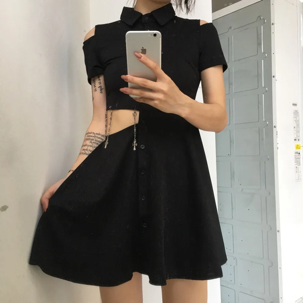 2019 готическое платье для девочек сексуальные платья с открытой талией и