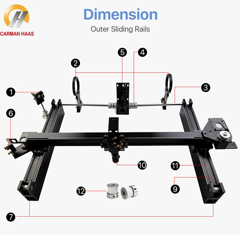 Набор механических деталей лазерный набор с одной головкой 600 мм * 900 внешняя