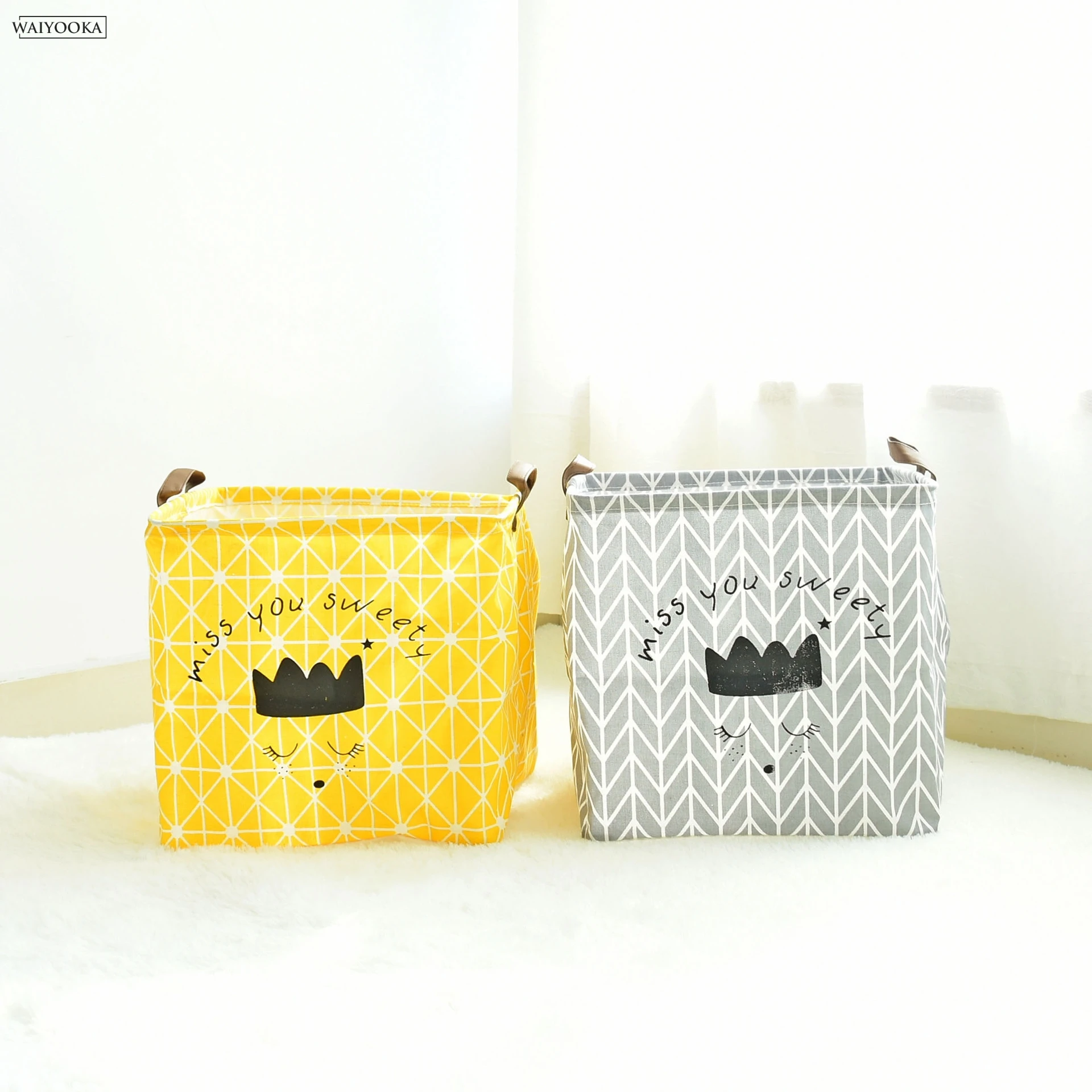 Скандинавская простая большая корзина для хранения белья портативная грязная