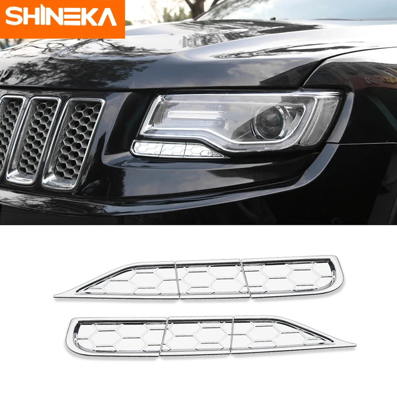Хромированный Стайлинг SHINEKA для Jeep Grand Cherokee 2014-2016 АБС-пластик передсветильник