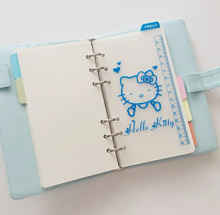 Hello kitty линейка A5 A6 PP матовый планировщик для 6 отверстий вкладыш спираль блокнот