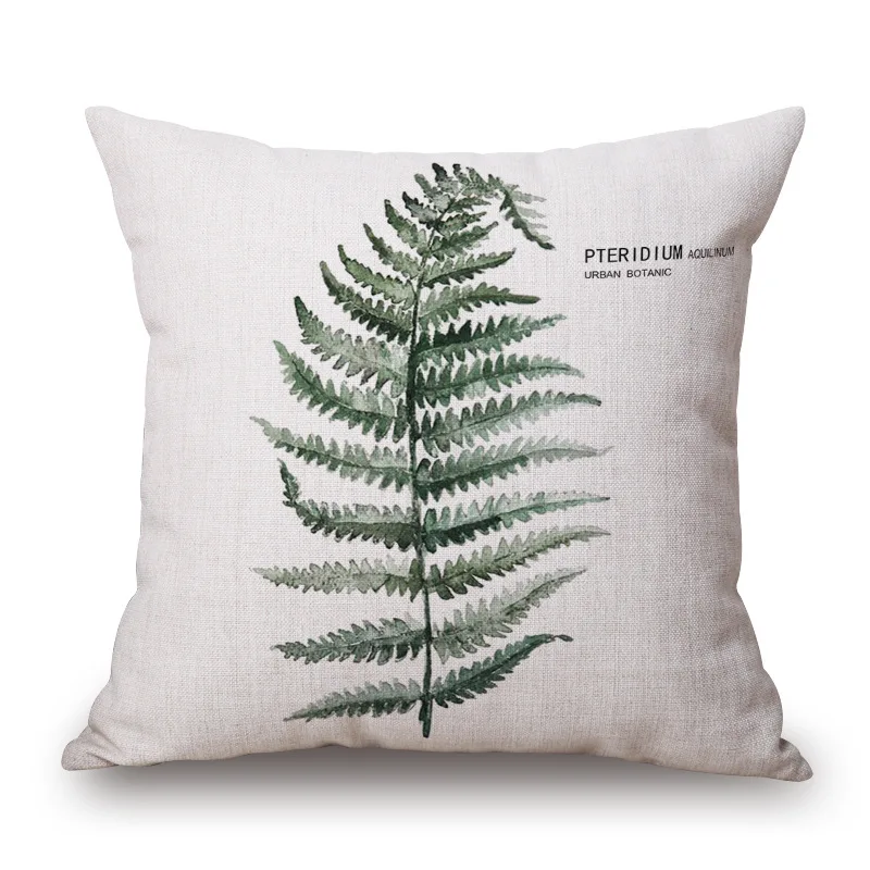 Акварельные тропические зеленые банановые листья с растительным принтом