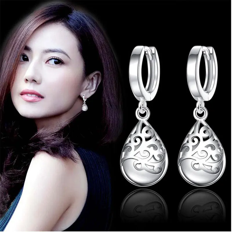 Женская бижутерия подвеска розовая белая стандартная для ушей женский подарок