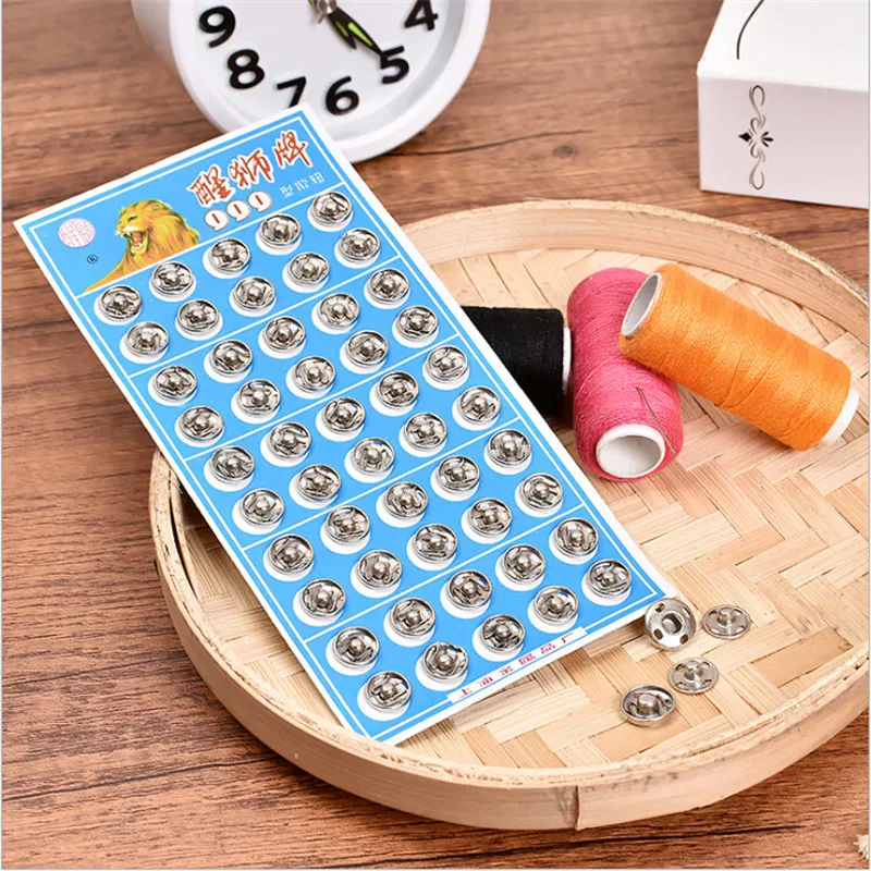 50 пар/компл.. Металлические застежки-кнопки черного и серебряного цвета швейные