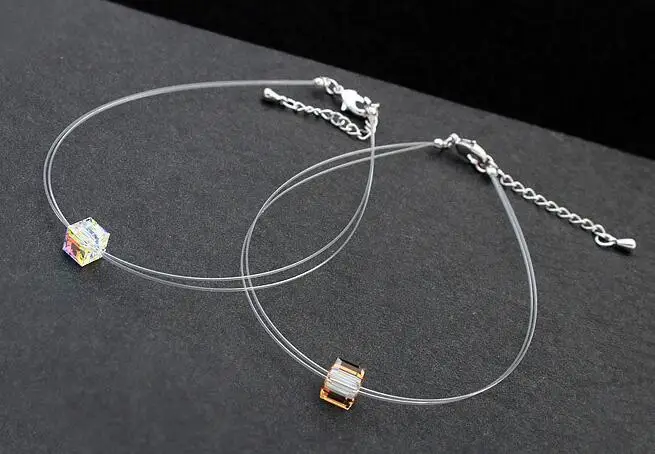 Женское колье чокер с кристаллами Swarovski свадебное украшение подарок для девочки