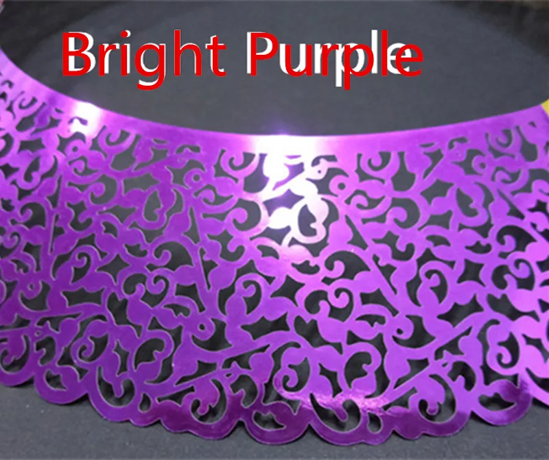 Bright Purple 10 шт. Полые Цветы лазерная резка, для свадьбы приглашения на помолвку приглашение на празднование свадьбы карты свадебные украшения вечерние принадлежности 6Z - Цвет: Bright Purple