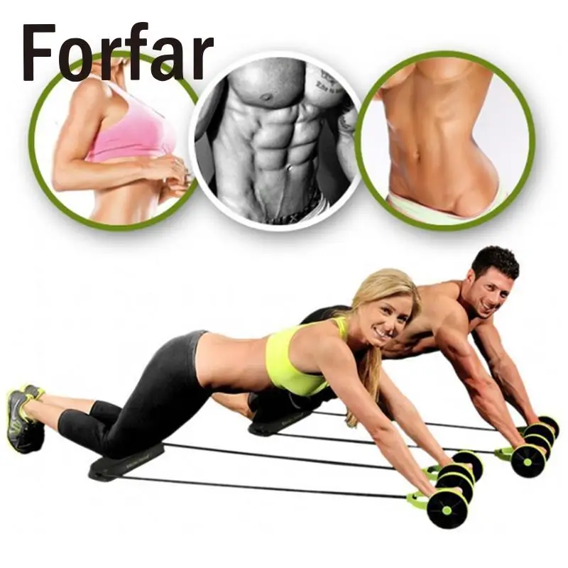 Forfar, два колеса, роликовые, для тренировки мышц, спортивные, тянущиеся, упругие, абдоминальное сопротивление, инструмент для веревки, тренажер для мышц живота