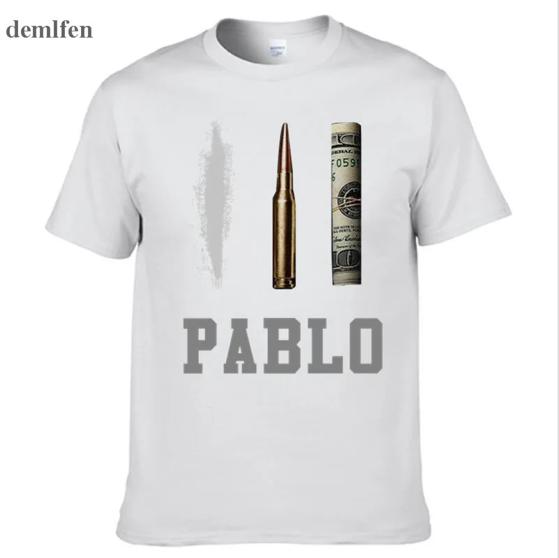 Летняя новинка, брендовая одежда, футболки для мужчин, Narcos Pablo, футболка Escobar, хлопок, в стиле хип-хоп с круглым вырезом, футболки, топы, Harajuku, уличная одежда - Цвет: blue