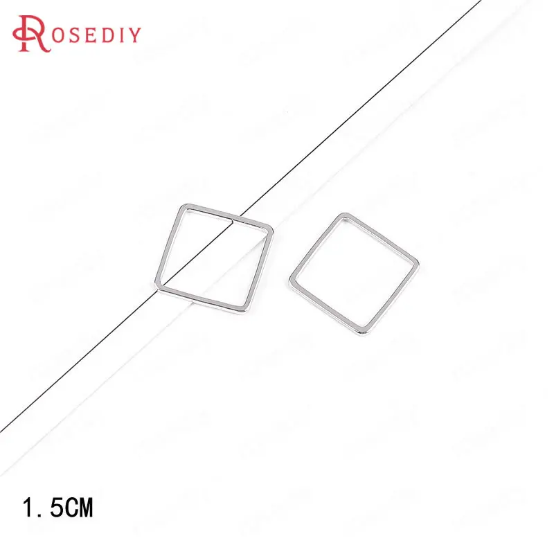 20 штук 1,5 см 2 см 2,8 см 24 к золотого цвета, латунные круглые квадратные треугольные формы, закрытые кольца, соединительные кольца, ювелирные изделия, серьги, аксессуары