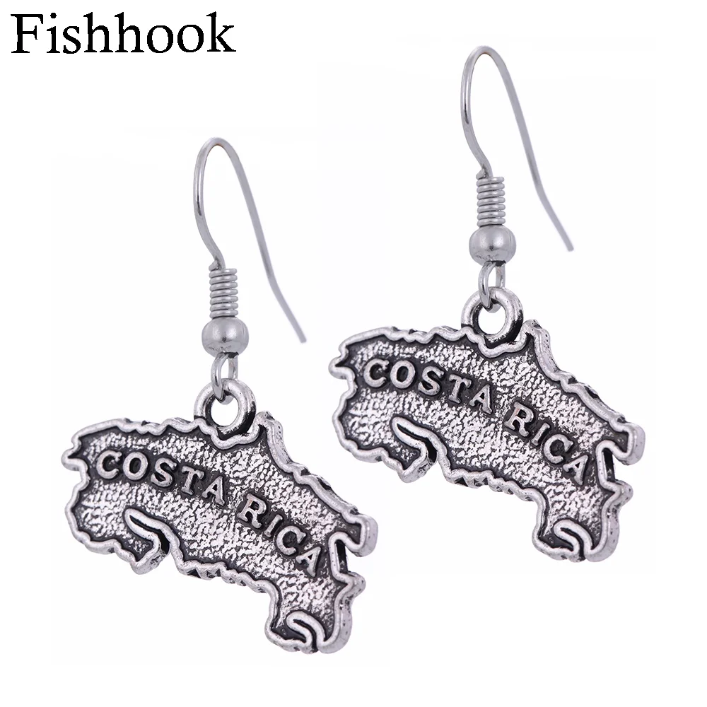 Серьги с картой в виде рыбьего крючка серьги и подвески контурного состояния