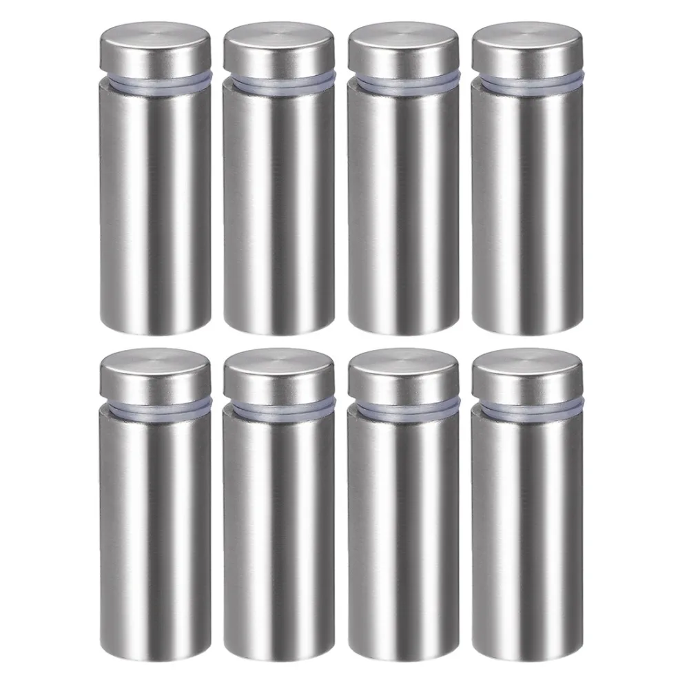 

Uxcell 8pcs 16/19/25mm Stainless Steel Glass Fastener Advertisement Standoffs Pin Nails Billboard Fixing Screw w rubber spacer