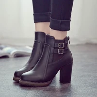 2018 womans high heel boots women heels platform ankle boots for women fashion snow boots winter shoes woman plus size 35 43