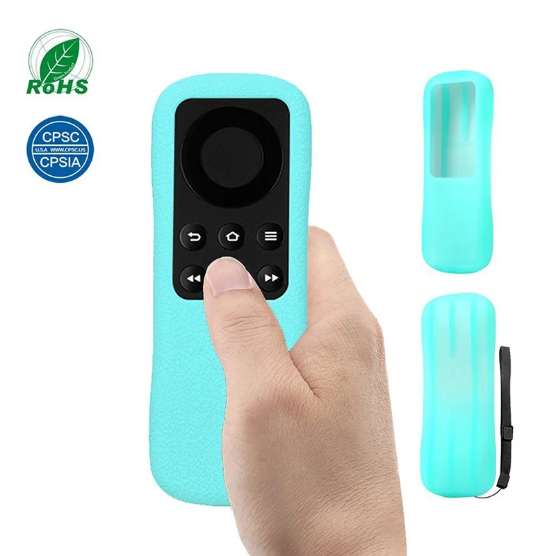 lightblue only case Чехлы для Amazon Fire tv Stick пульты дистанционного управления Чехлы SIKAI противоударный силиконовый защитный Противоскользящий моющийся легкий - Цвет: lightblue only case