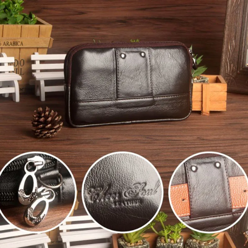 Мужская поясная сумка клатч из натуральной кожи забавная бананка на бедро чехол