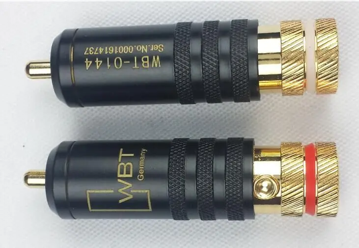 

Free shipping WBT-0144 Gold plated RCA plug 4pcs/lot