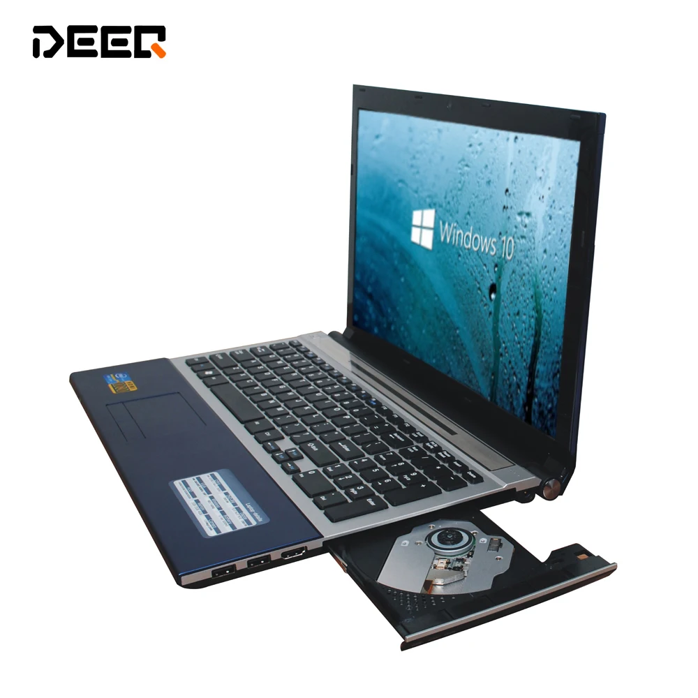 Бесплатная доставка Windows10 15 6 дюймов ноутбук компьютер Celeron Qual Core 4G + 1 ТБ HDD DVD RW HDMI
