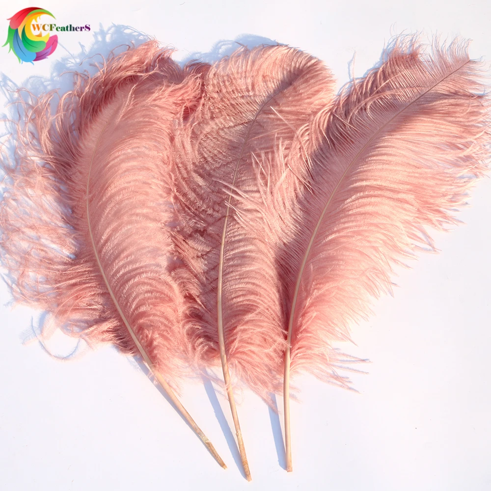 10 шт. большой шест полностью натуральная кожа розовые страусиные перья 24 26 дюймов